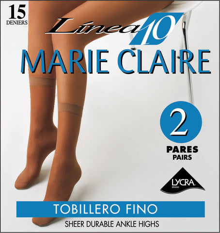 TOBILLERO FINO 15 DEN, 2 PARES. MARIE CLAIRE. MODELO 2540 MARIE CLAIRE