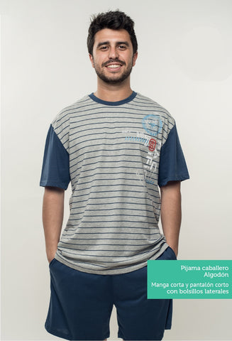 PIJAMA HOMBRE MANGA CORTA. Modelo KN-624 ASIA MARKETING