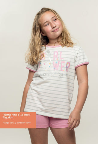 PIJAMA NIÑA MANGA CORTA. Modelo KN-426 ASIA MARKETING