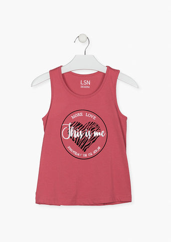CAMISETA TIRANTES NIÑA. Modelo 21G-1301AL LOSAN