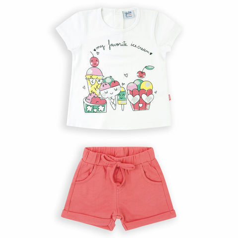 Conjunto Bebé Niña Manga Corta. Modelo 23112303 TALAMAN